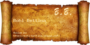 Bohl Bettina névjegykártya