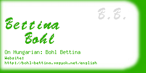bettina bohl business card